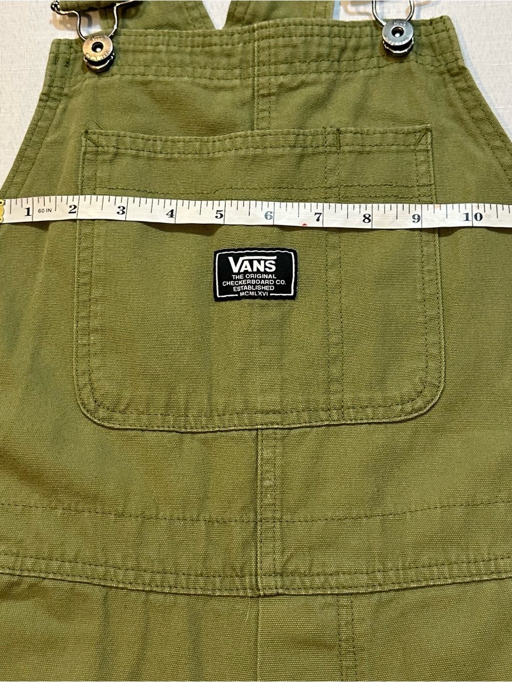 Vans Olive Green Utility Overalls Medium - Picture 4 of 16